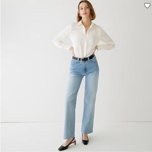J.Crew High-rise '90s Wide-leg Jean in Morningside Wash BK353 size 26